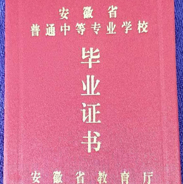 安徽省合肥经济管理学校2003年中专毕业证样本图  第2张